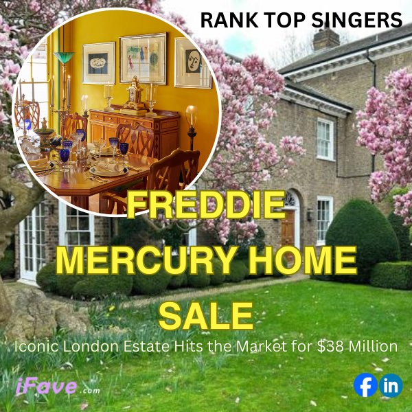 View of Freddie Mercury's luxurious Kensington home